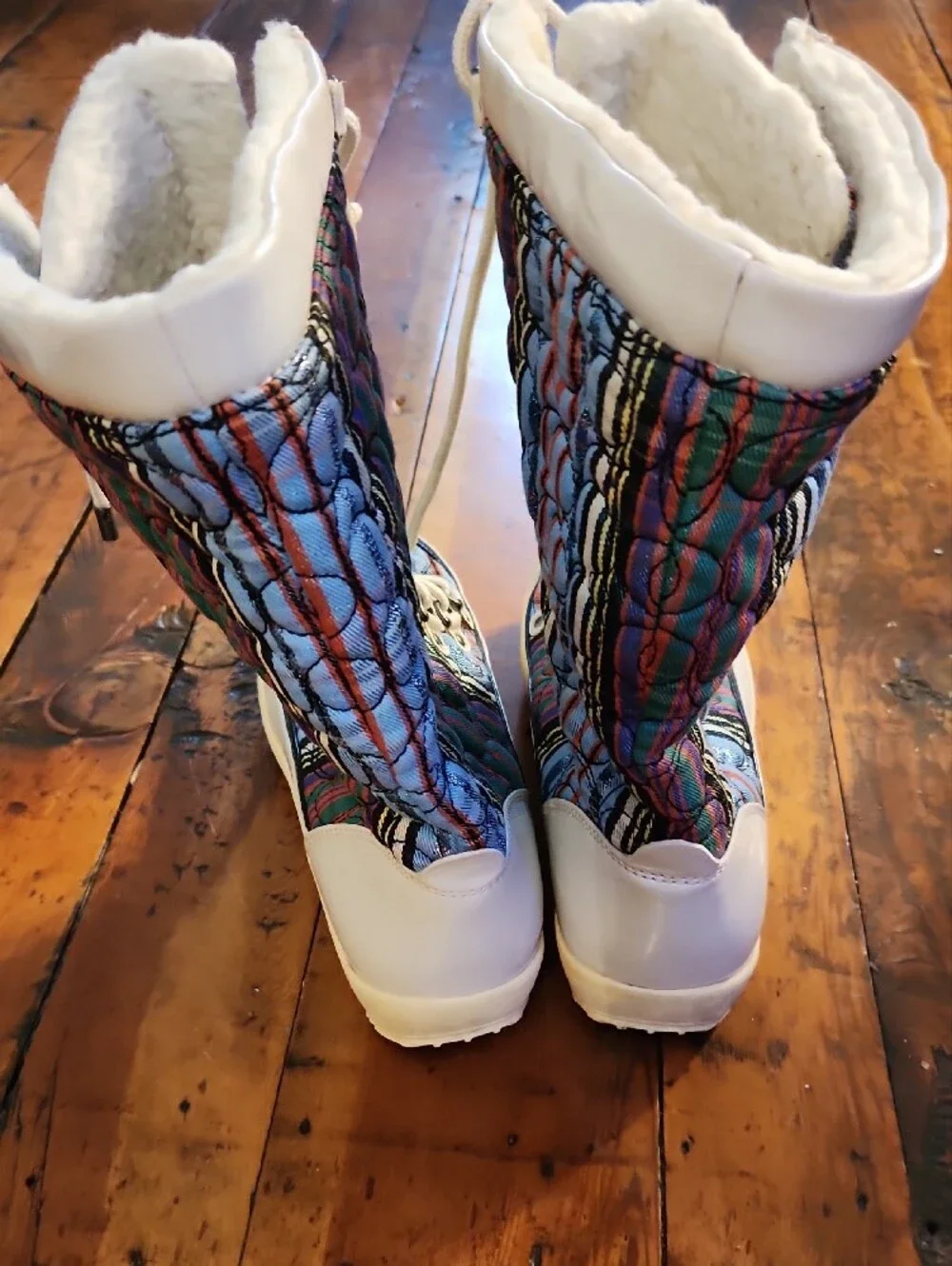 COACH Poppy Peggy Women's Quilted Multicolor Winter/Snow Boots